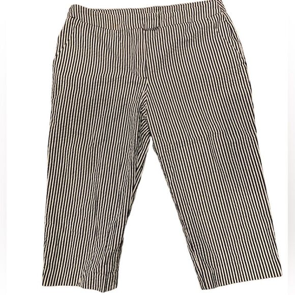 Sandro Pants - Sandro 100% Cotton Seersucker Capri Pants Size 10